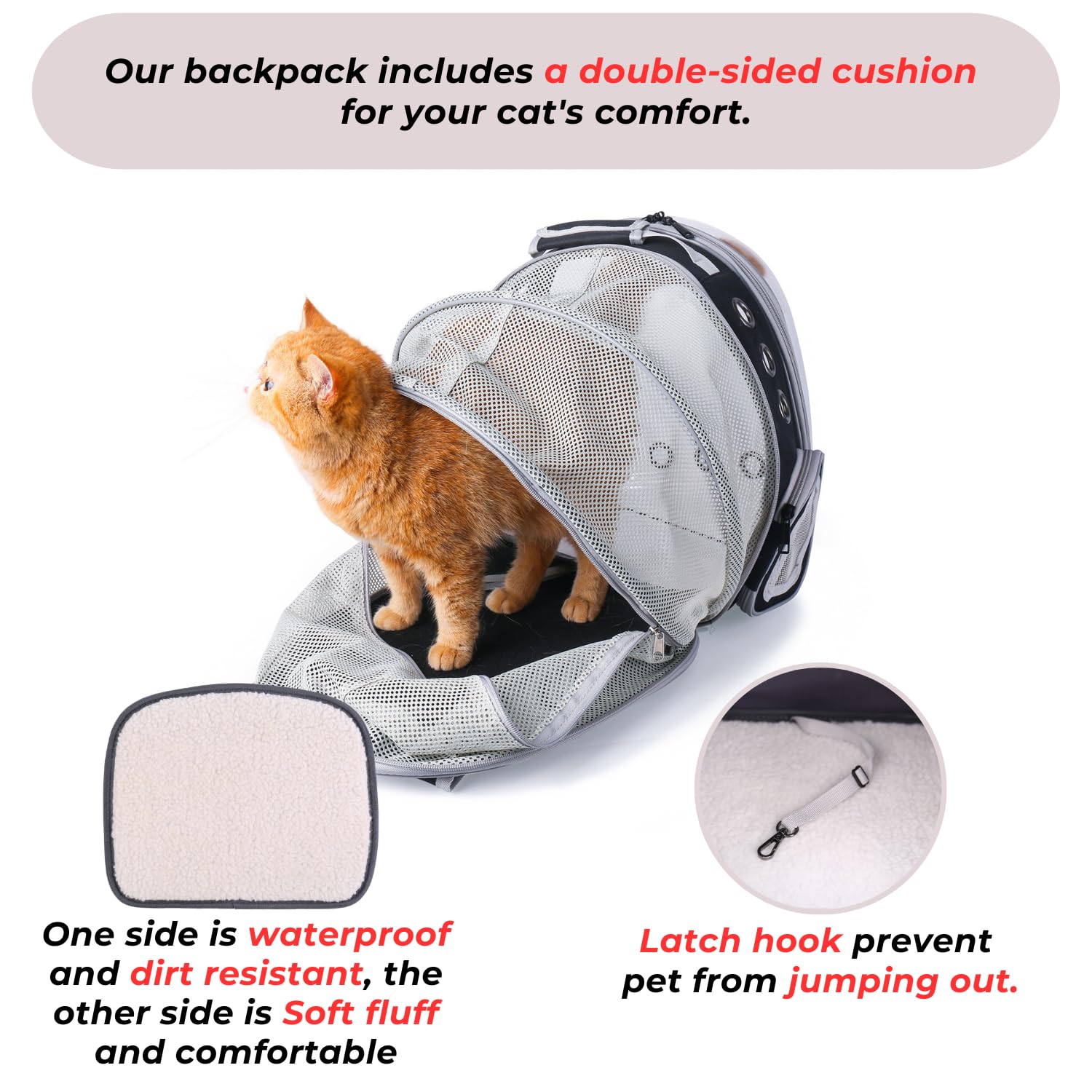 LOLLIMEOW ergonomic shoulder straps reduce strain during long walks