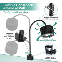 Lominie 6500K full-spectrum light supports healthy plant and fish coloration.
