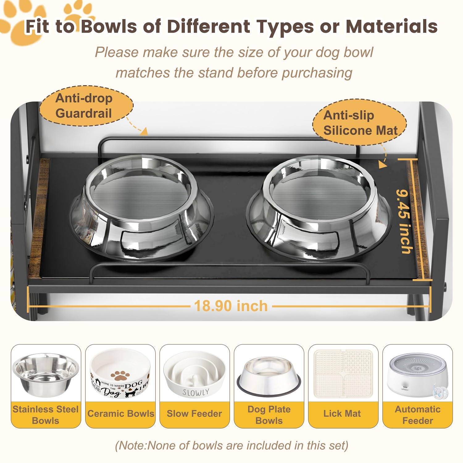 Lomivra two-station adjustable feeder, ideal for households with multiple dogs.