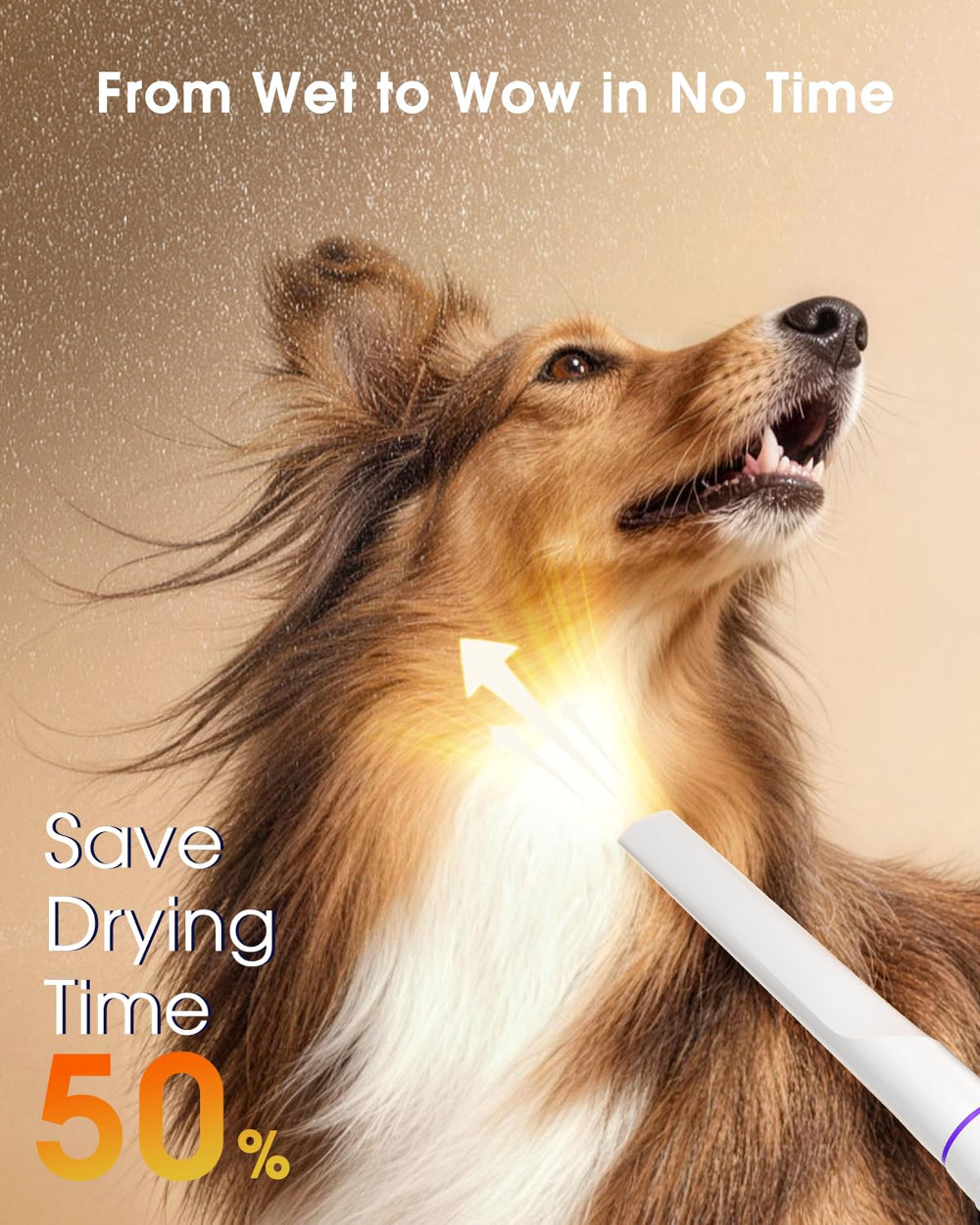 LOMMOL extended hose reaches hard-to-reach areas during grooming