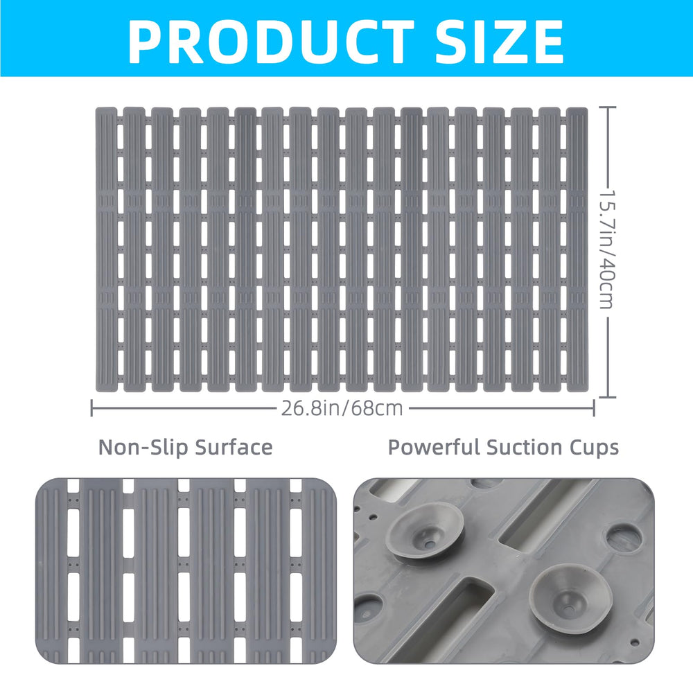 Lonepetu 162-suction-cups mat grips smooth surfaces during a bath