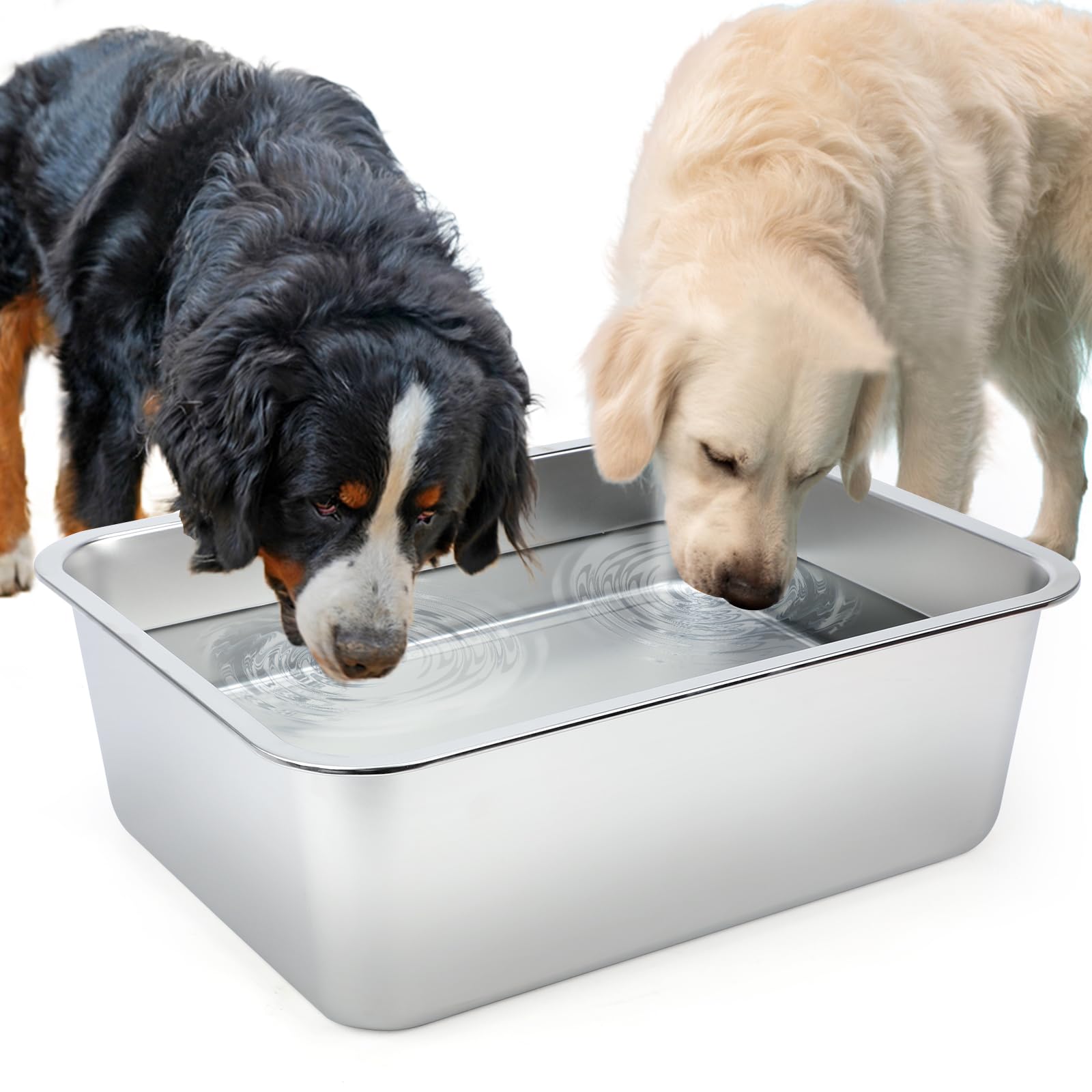 Lonepetu 5-gallon dog water bowl offers ample capacity for giant breeds and outdoor use.