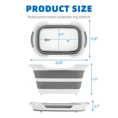 Lonepetu dog bathtub with drain hole enables quick water release.