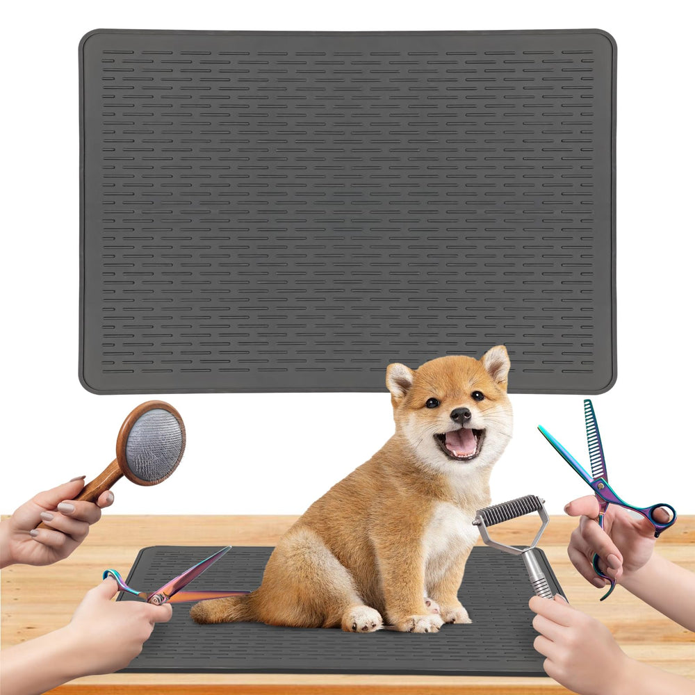 Lonepetu dog grooming table mat non-slip for stable sessions