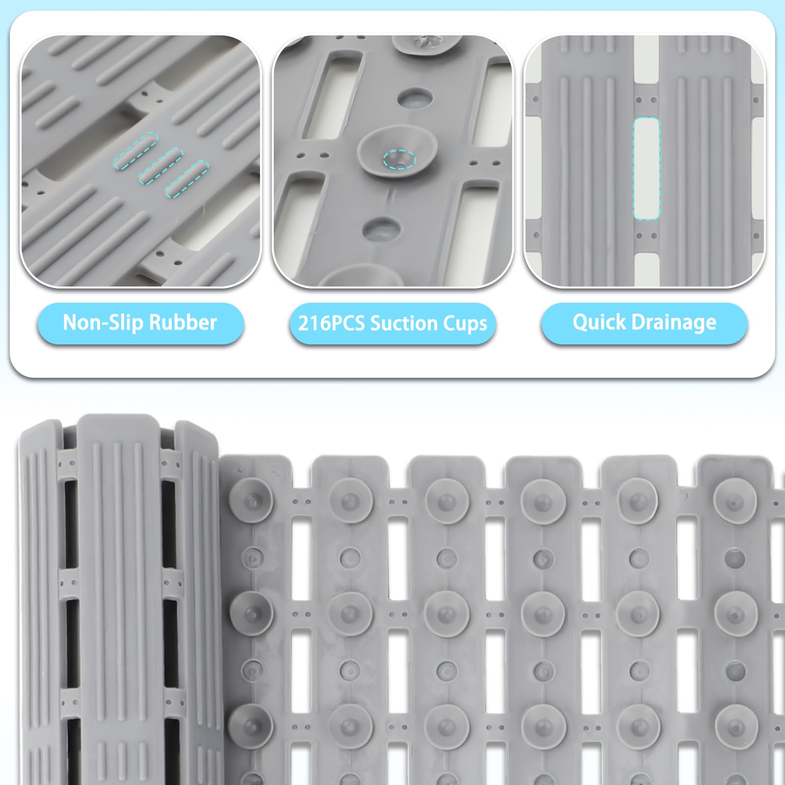 Lonepetu drain-hole design keeps the tub bottom clean and dry.