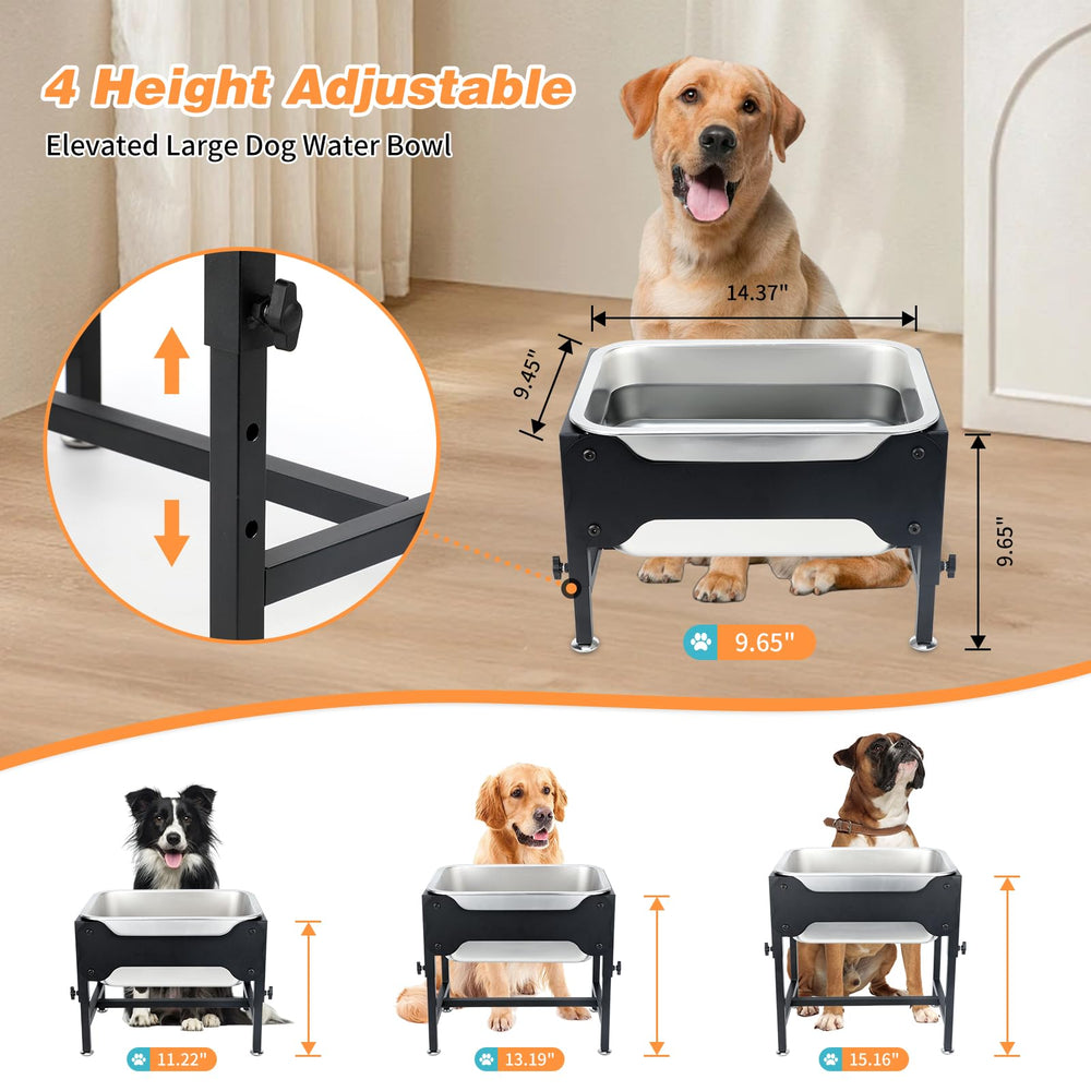 Lonepetu height-adjustable stand shows graduated scale for precise height settings.