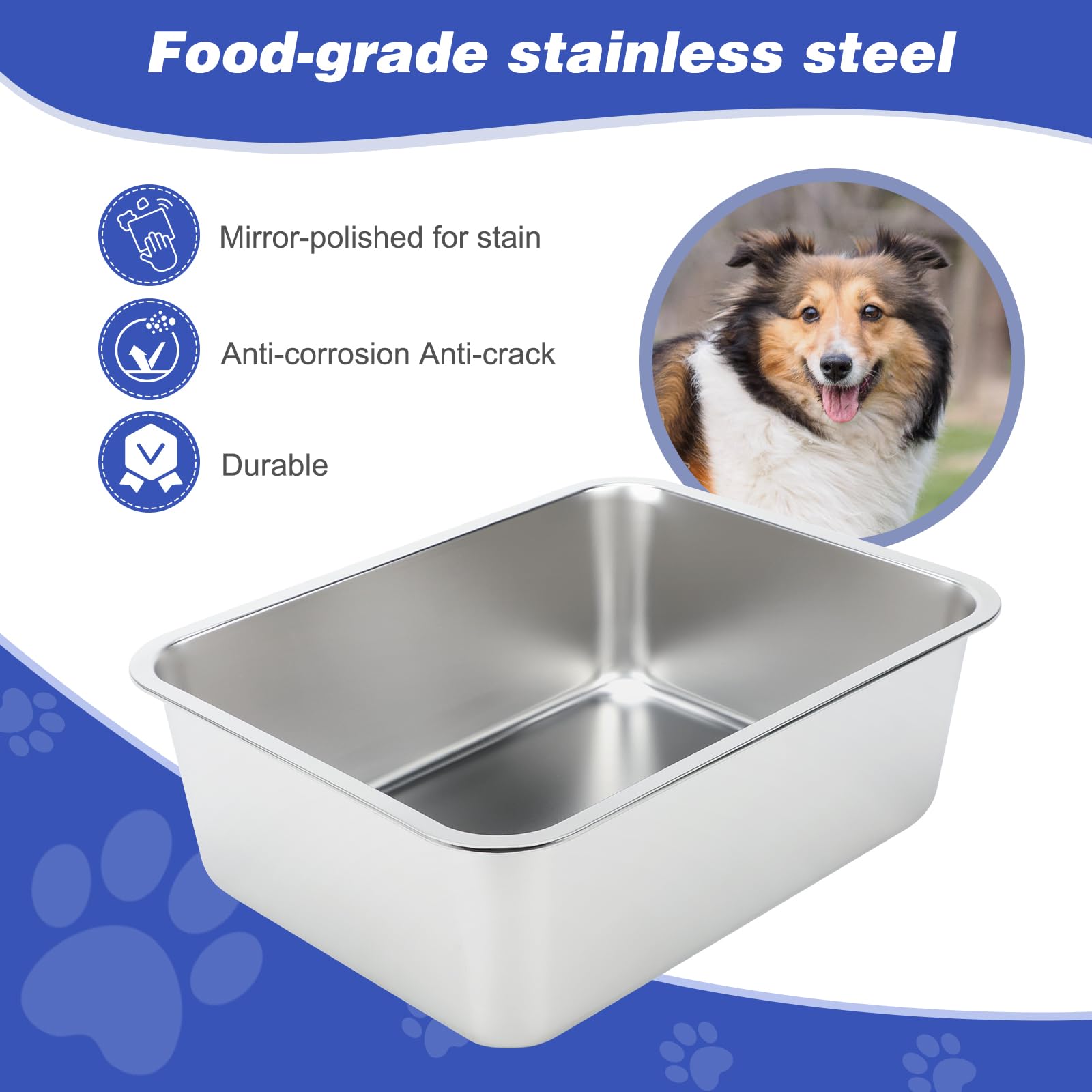 Lonepetu large dog bowl suitable for food and water needs.