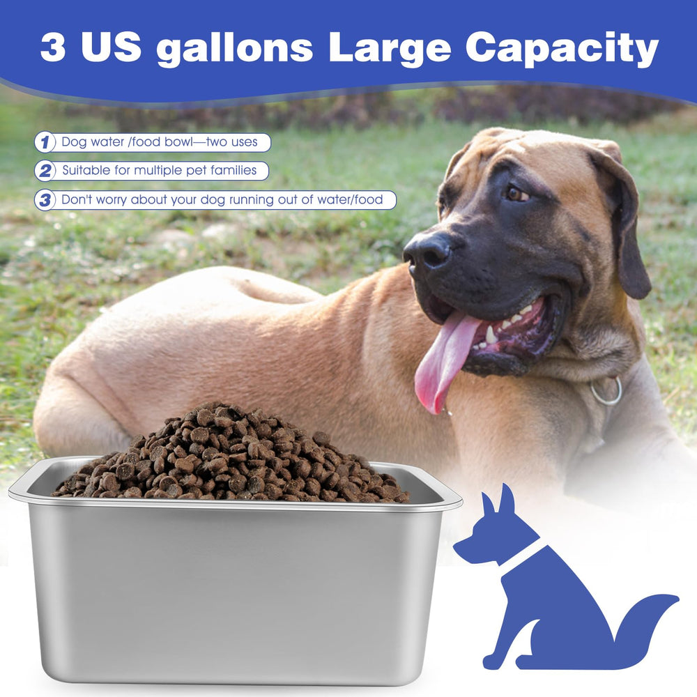 Lonepetu XL indoor outdoor dog bowl suitable for multiple dogs