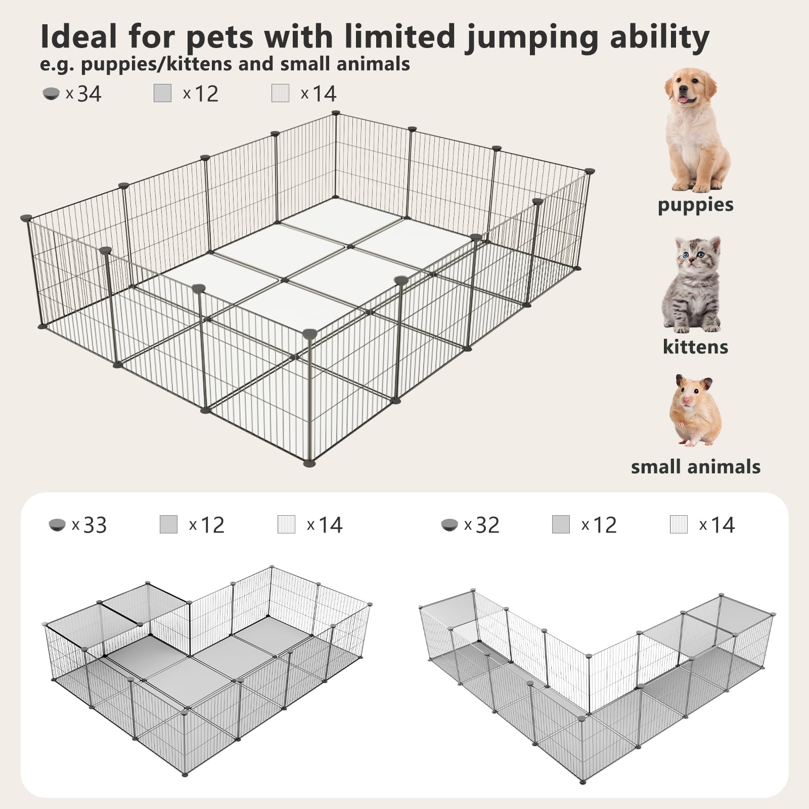 Playpen stands at 60 cm height for easy care access.