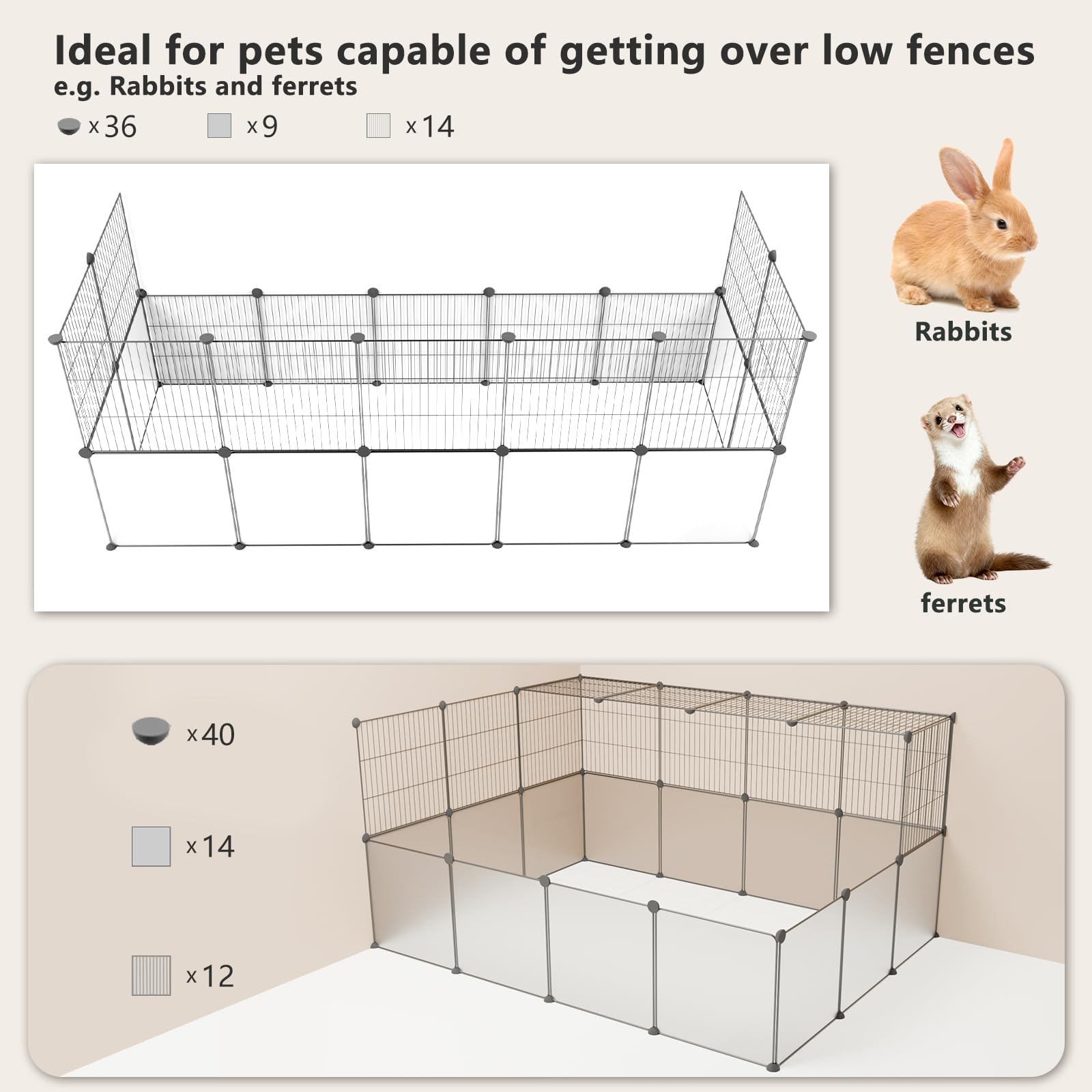 Smooth clear panels reduce grabbing and improve visibility during play.