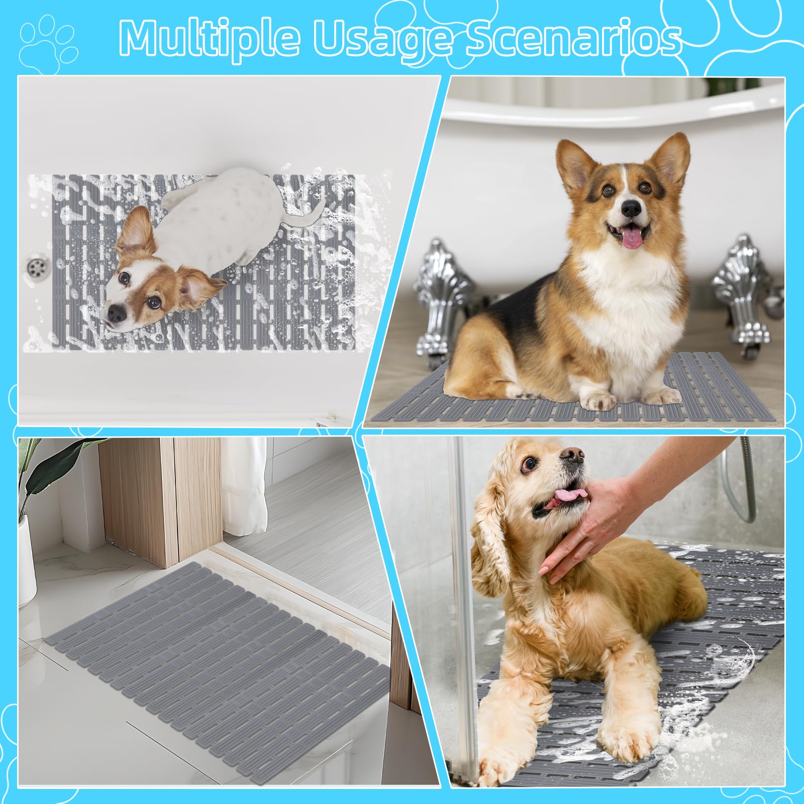 Lonepetu versatile bath mat for tubs, showers, and more