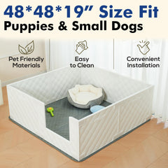 Lonkix whelping box with three door heights to prevent escapes.