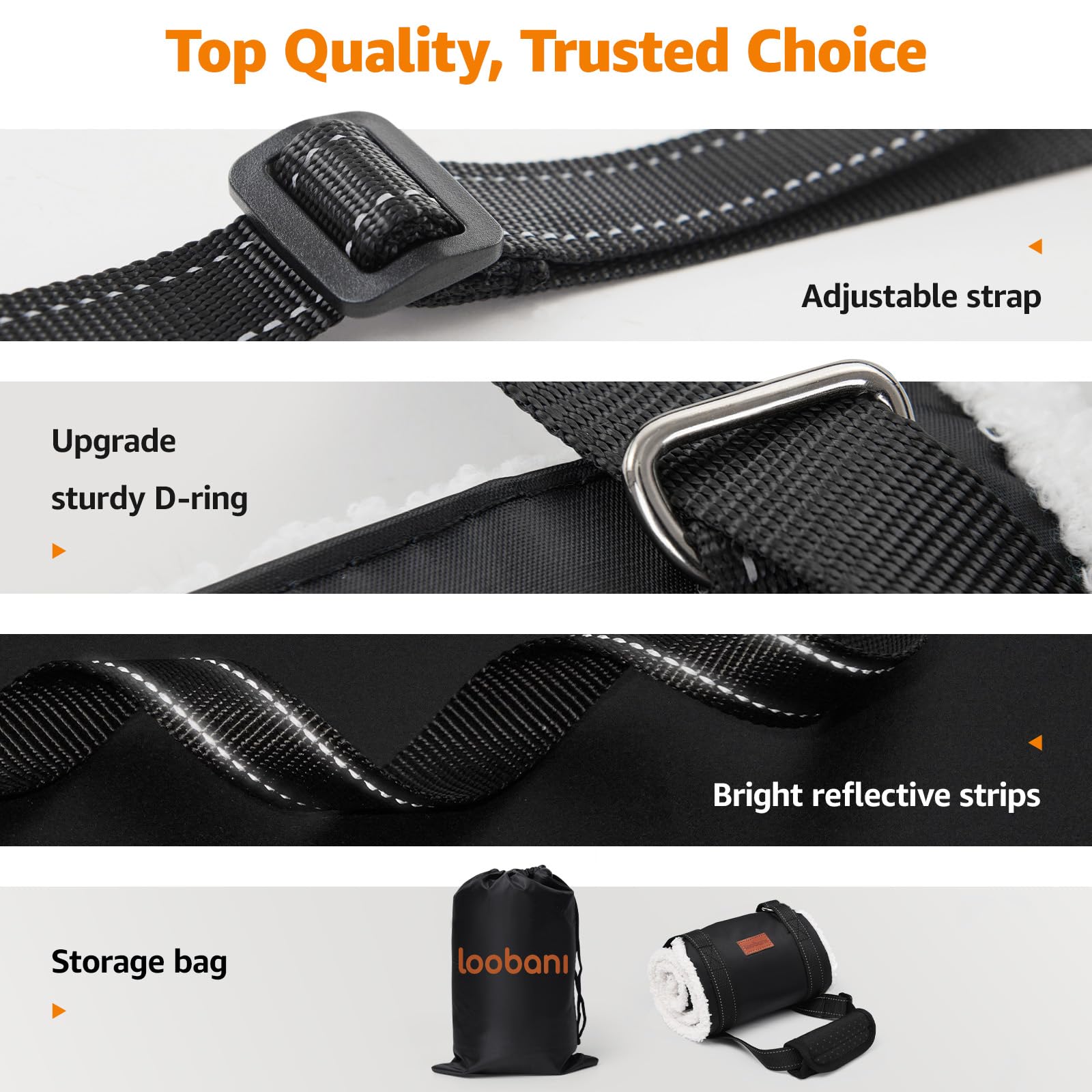 LOOBANI adjustable straps fit a range of dogs for versatile use.