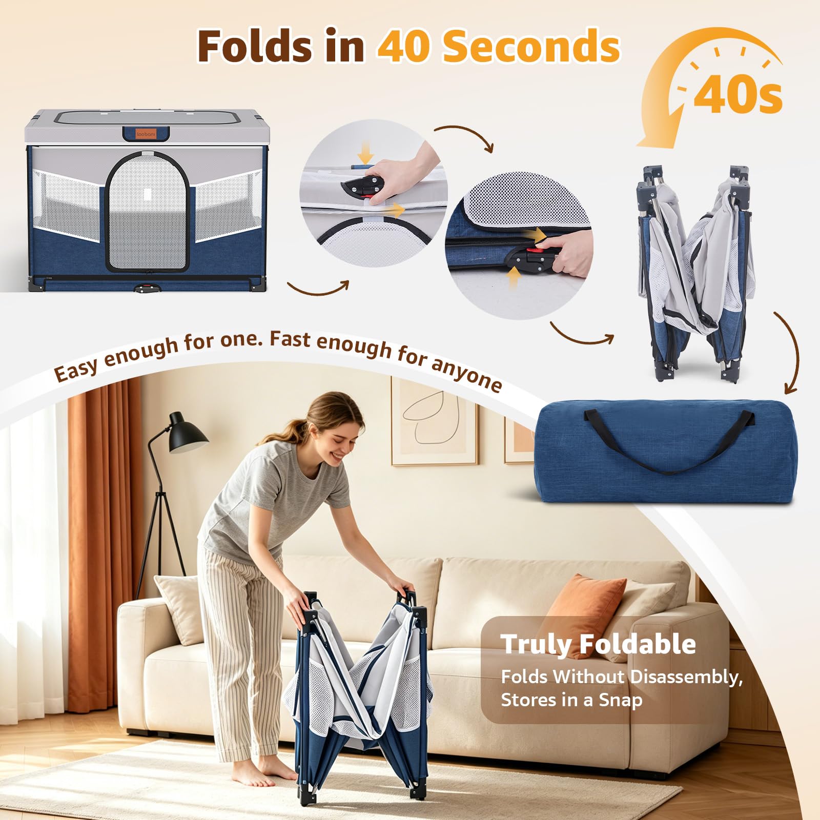 LOOBANI included carry bag enhances portability for park outings.