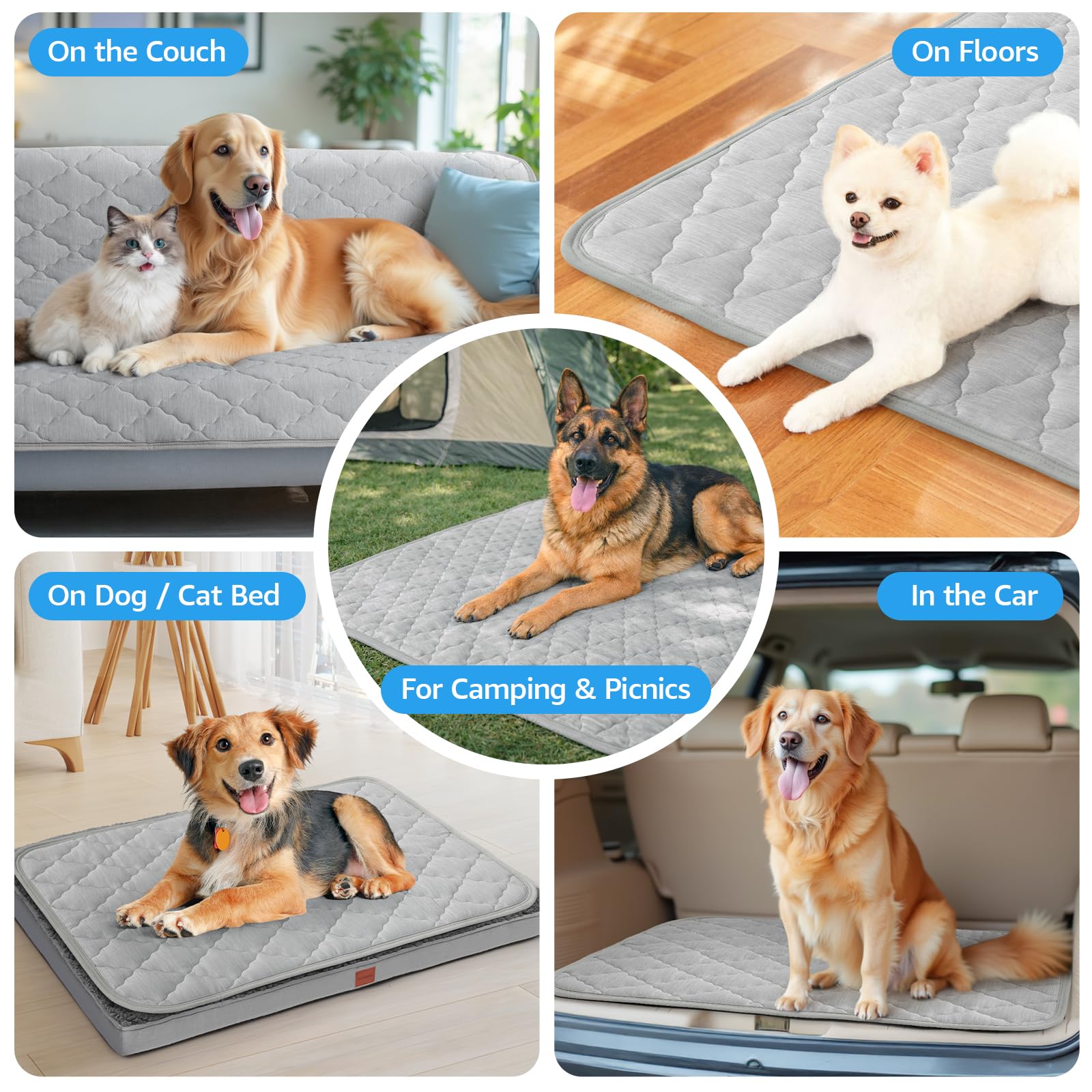LOOBANI kennel mat in a cozy crate setting