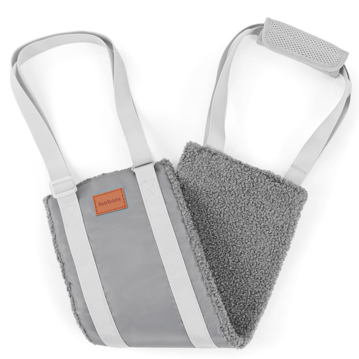 LOOBANI dog sling large hip sling design supports hind legs during mobility.