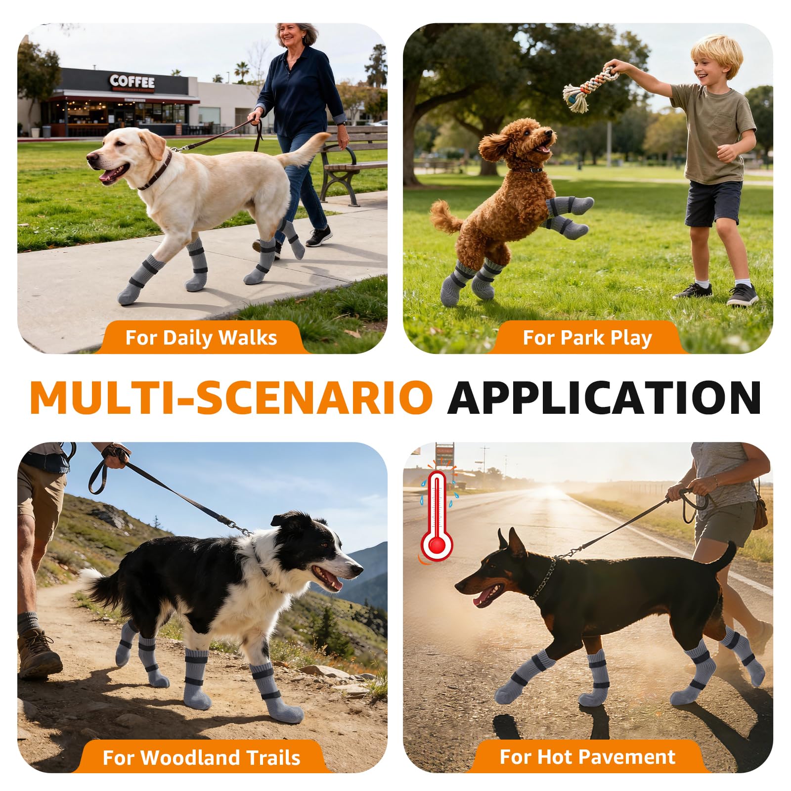 LOOBANI walking-use-outdoors protects paws during outdoor adventures.