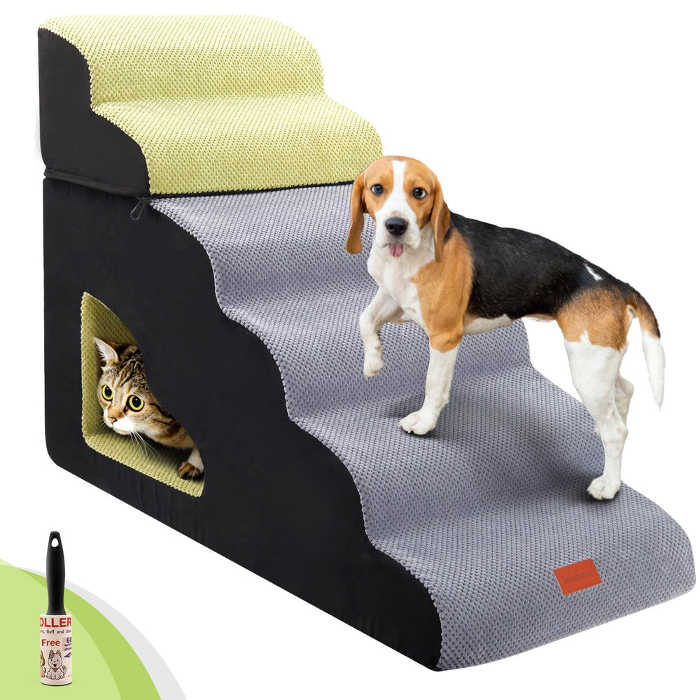 LOOBANI dog stairs high bed setup with 6 steps for easy access