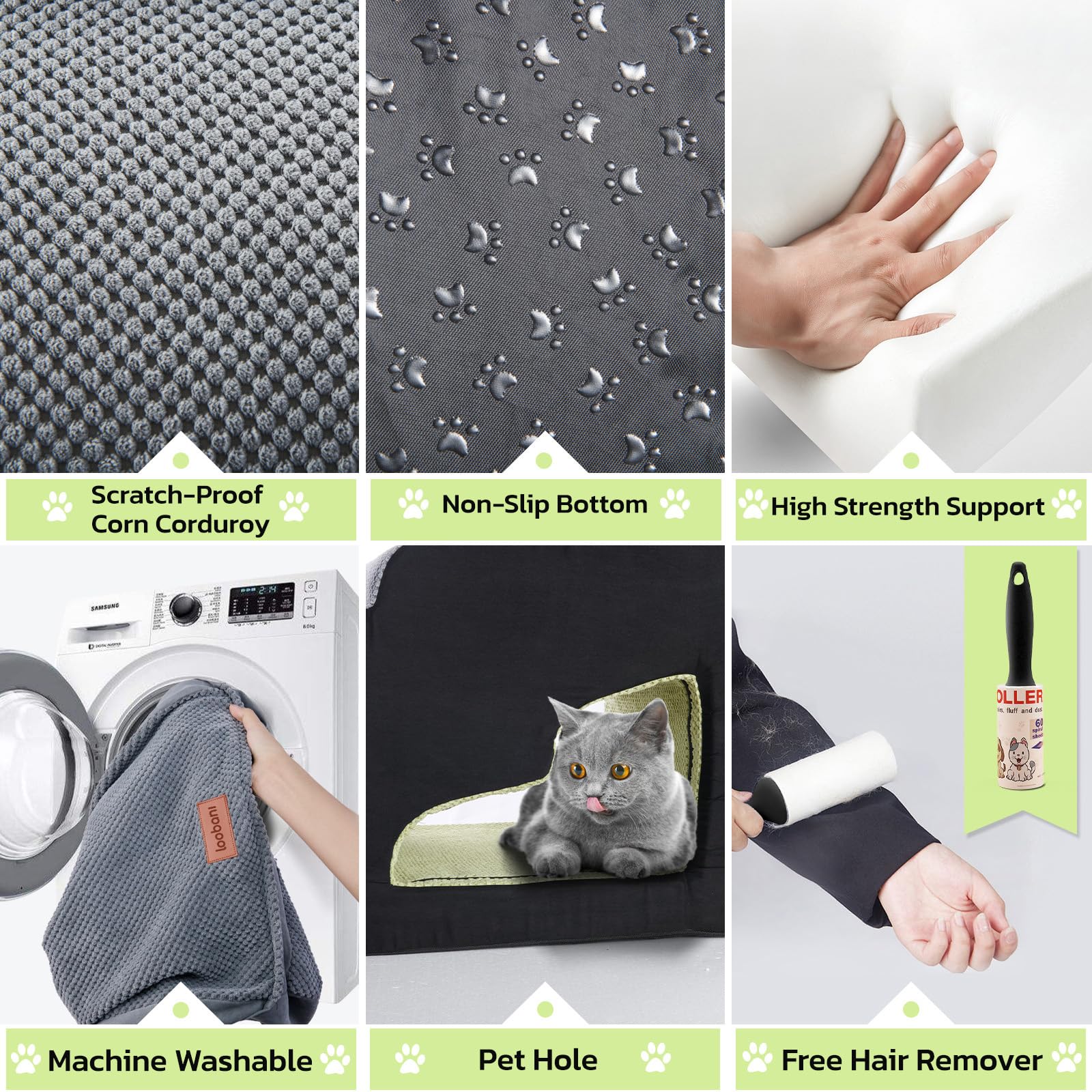 LOOBANI removable washable cover over durable foam