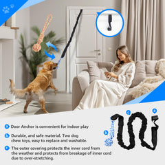 Durable bungee tug rope designed for medium to large dogs