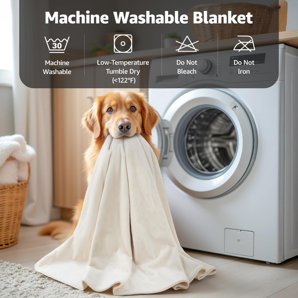LOOBANI easy-care blanket remains plush after washing