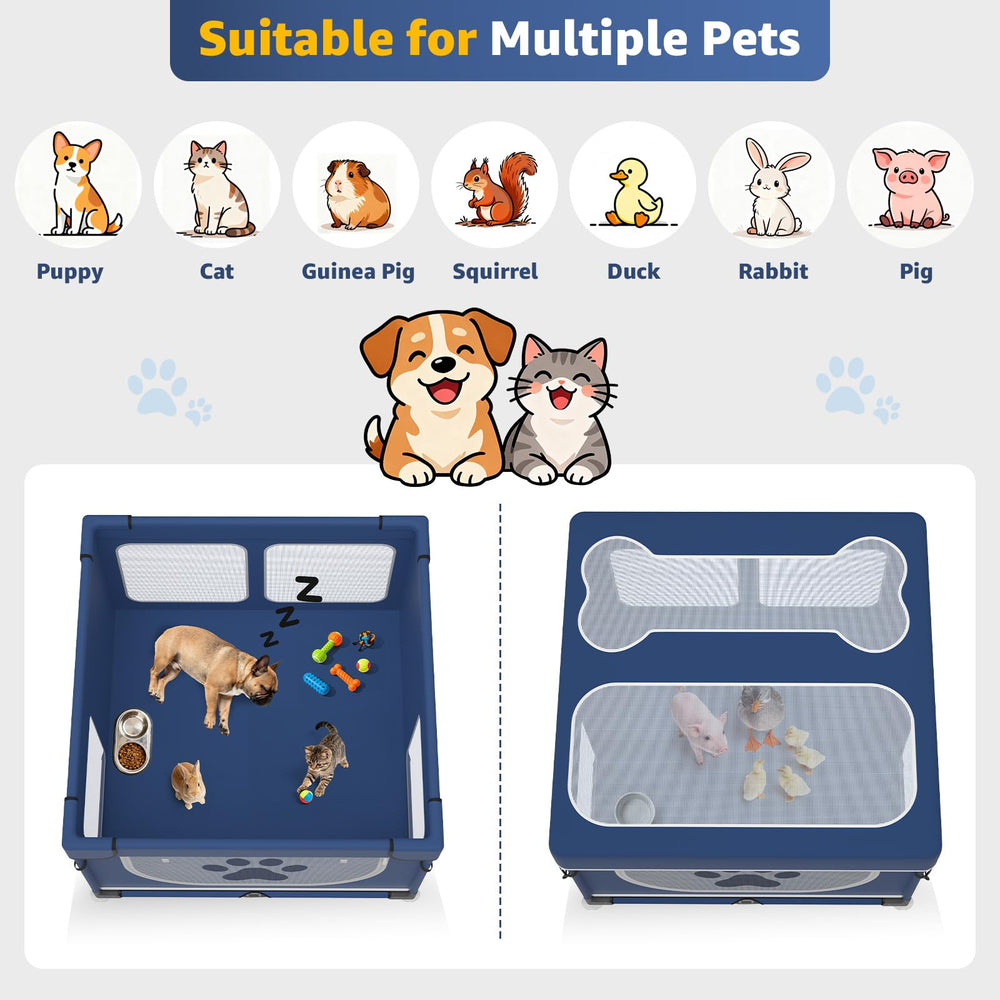 LOOBANI playpen in use shows versatile indoor space for pets.