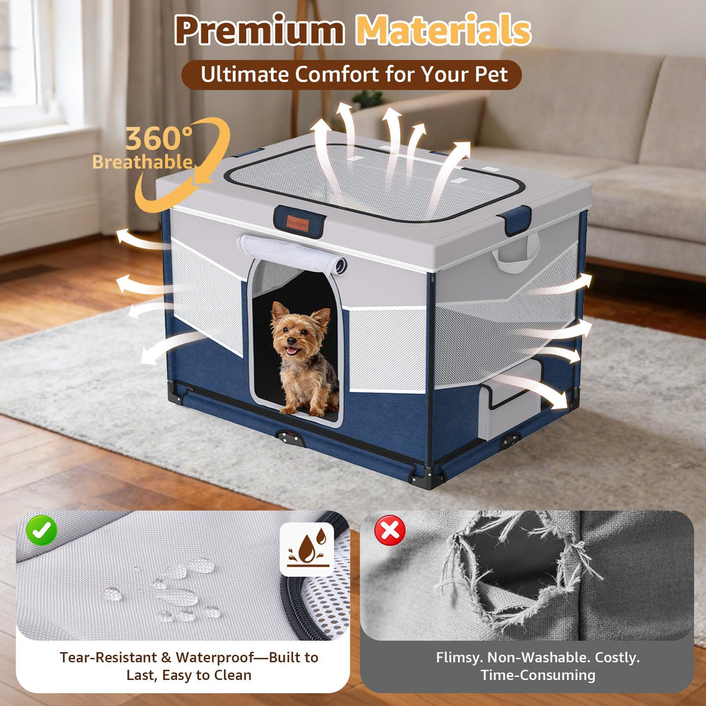 LOOBANI full-zip washable enclosure makes cleaning quick and complete.