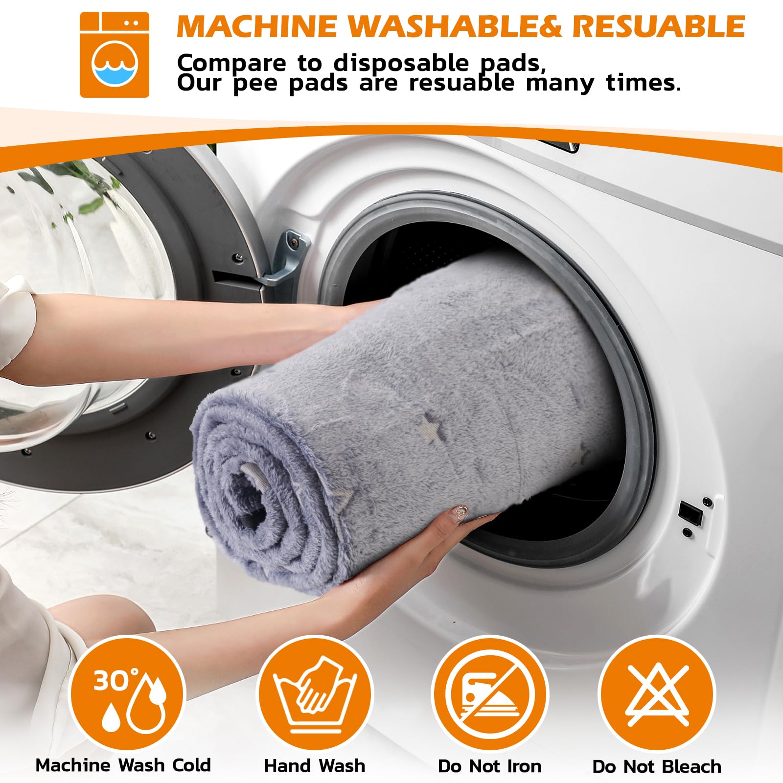 LOOBANI non-slip waterproof backing keeps the pad firmly in place.
