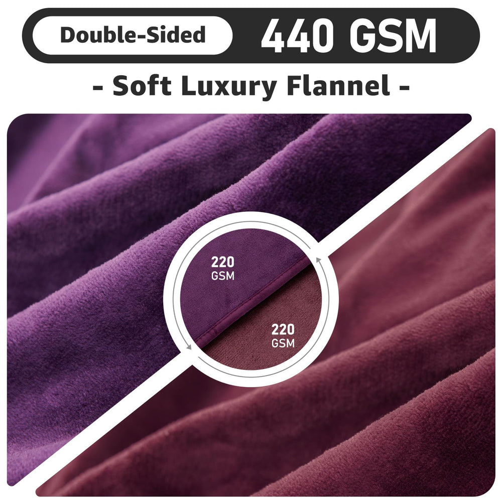 LOOBANI oversize 60x80 blanket draped over twin bed for full coverage.