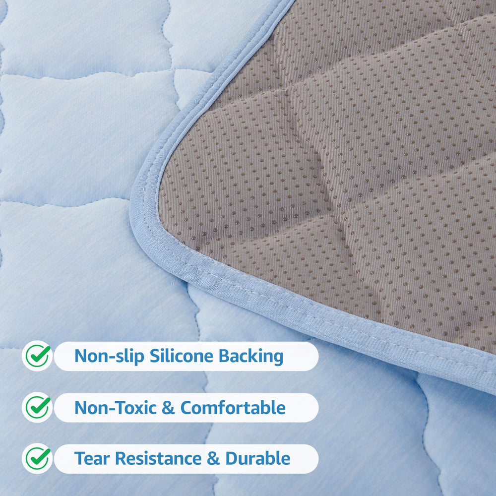 LOOBANI silicone anti-slip bottom keeps mat in place on smooth floors