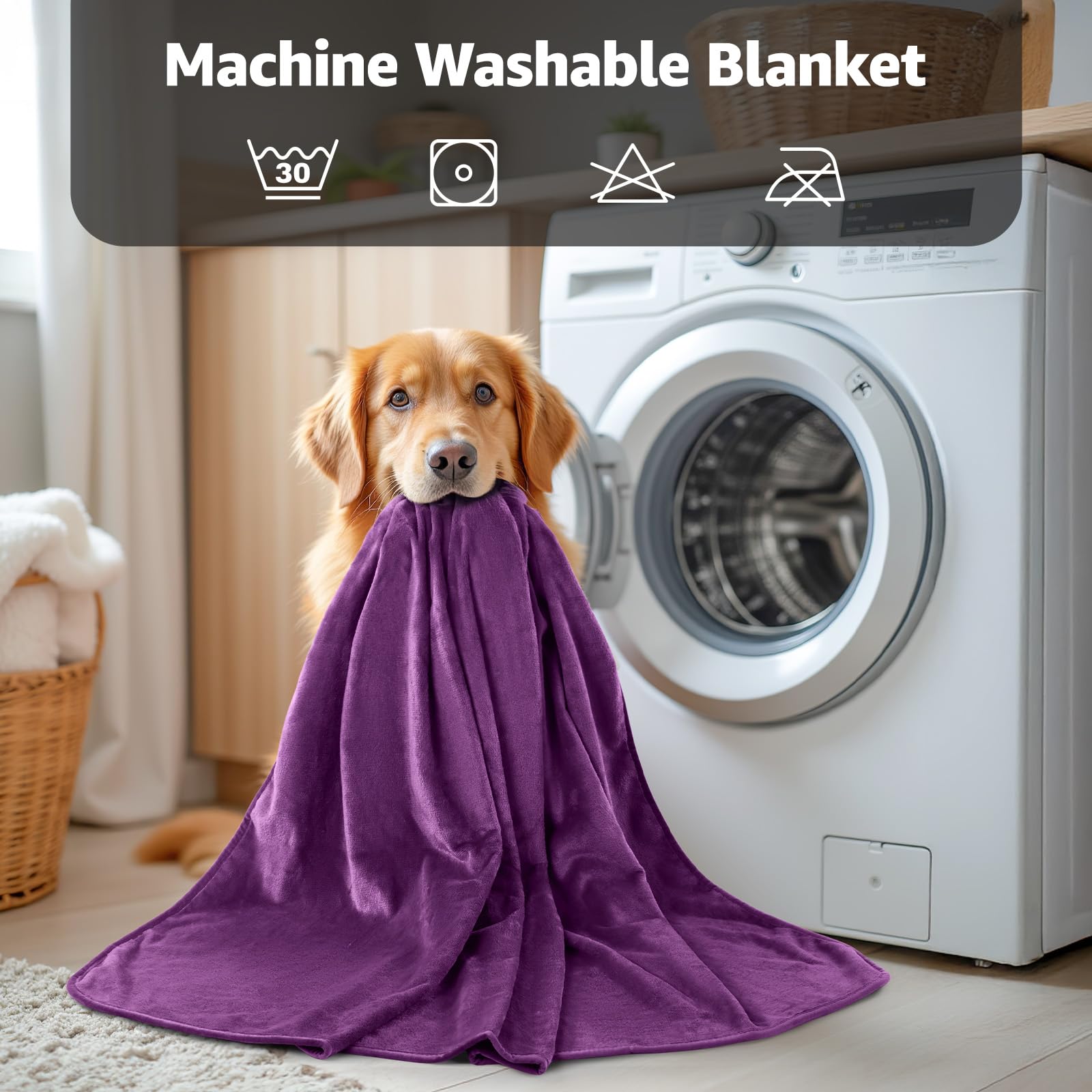 LOOBANI soft flannel blanket being unwrapped, ready for cozy moments.