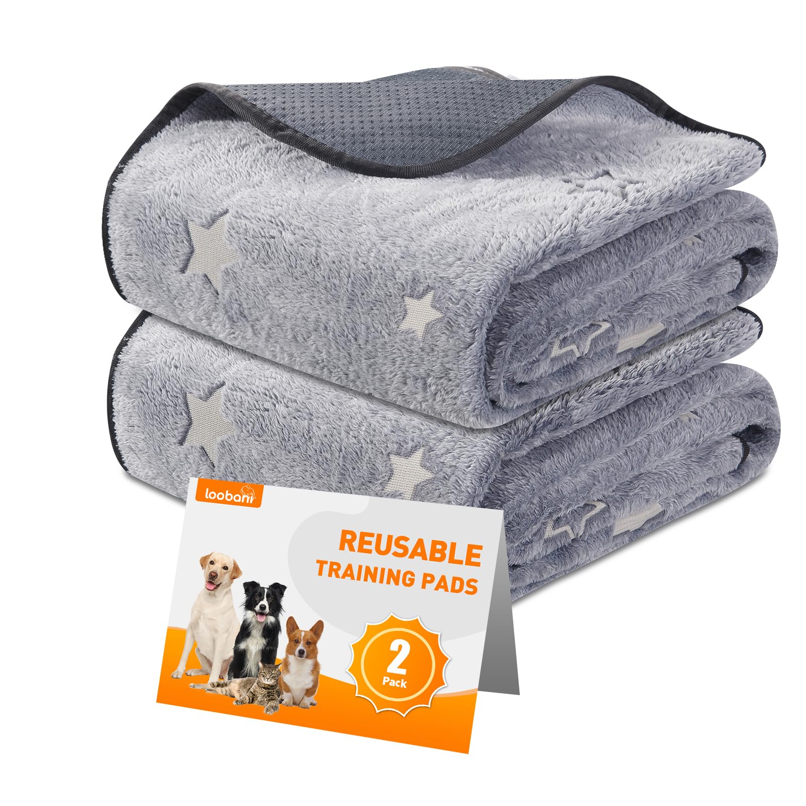 LOOBANI washable pee pad 31x36 in with quick absorption for potty training.