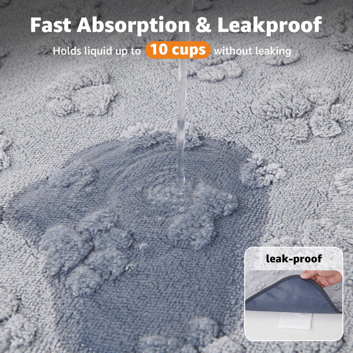 LOOBANI 36x48 inch pad absorbs moisture quickly to protect floors.