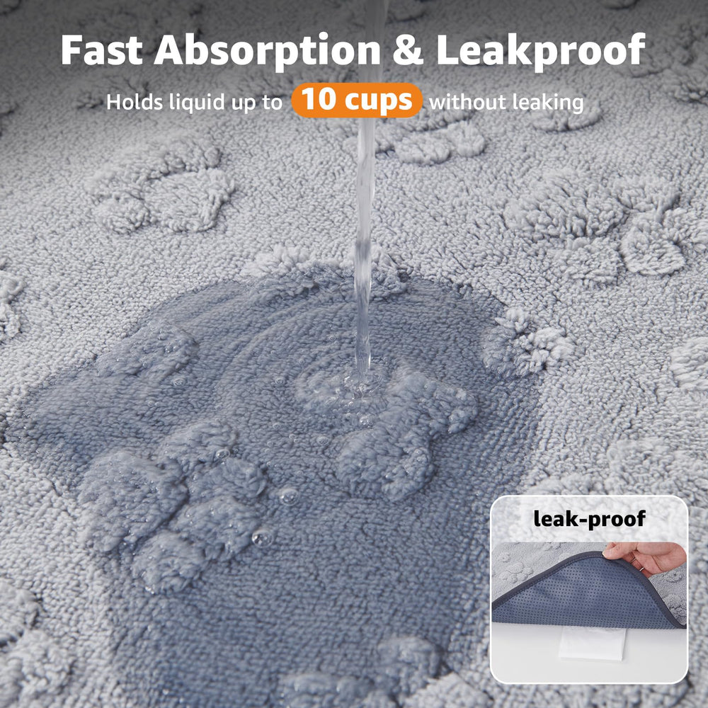 LOOBANI 36x48 inch pad absorbs moisture quickly to protect floors.