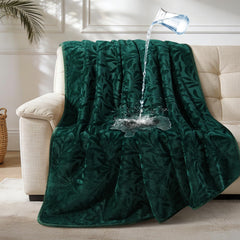 LOOBANI waterproof blanket couch leaf jacquard front protects furniture from spills