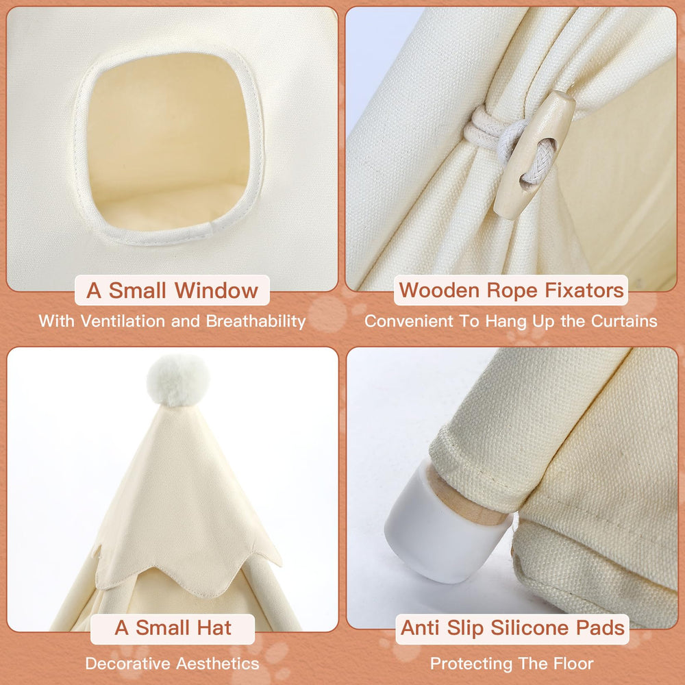 LOOBMBNS Cotton canvas and pine poles—safe, durable construction.
