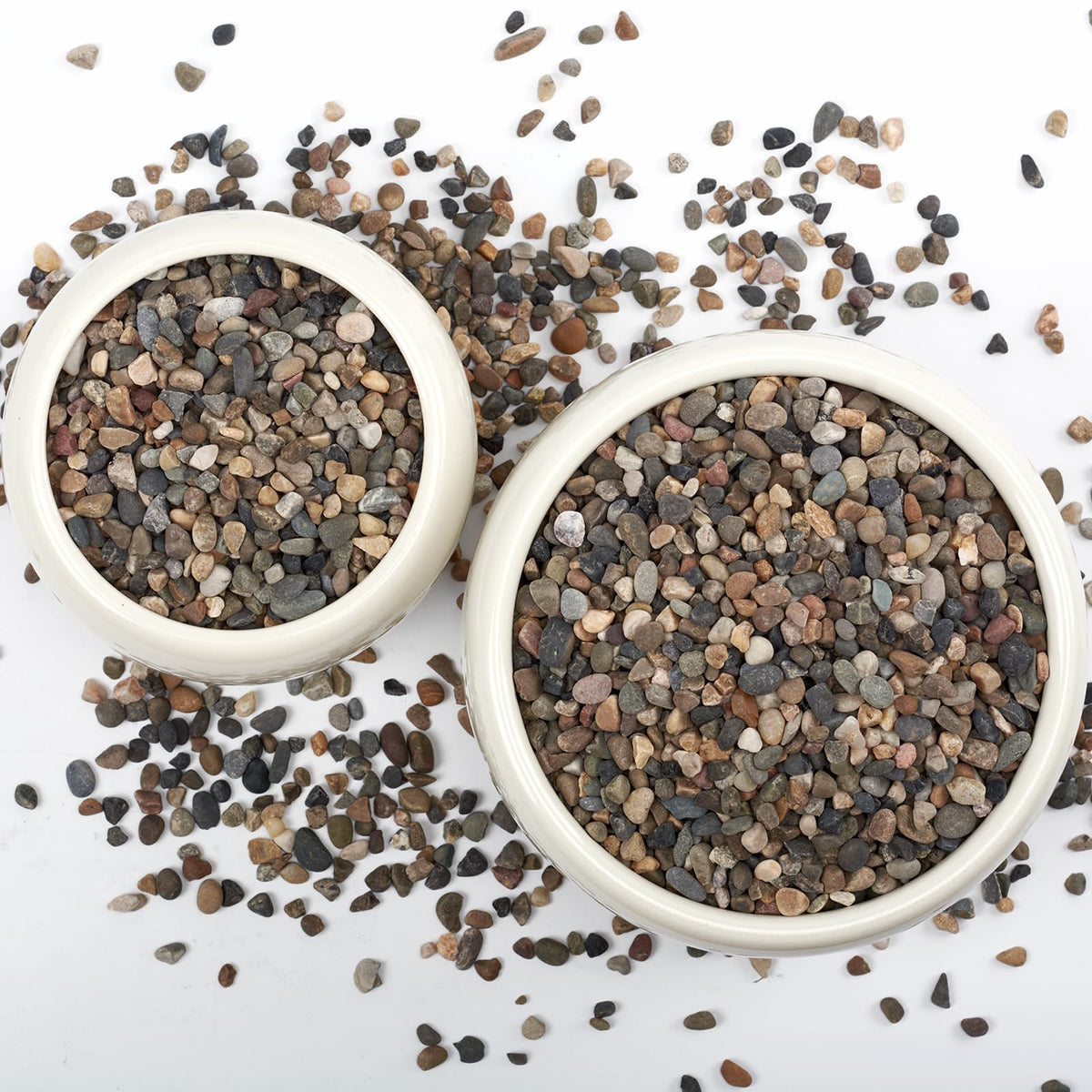LOOIOOJ 5LB river rocks for aquarium gravel and safe fish habitat.