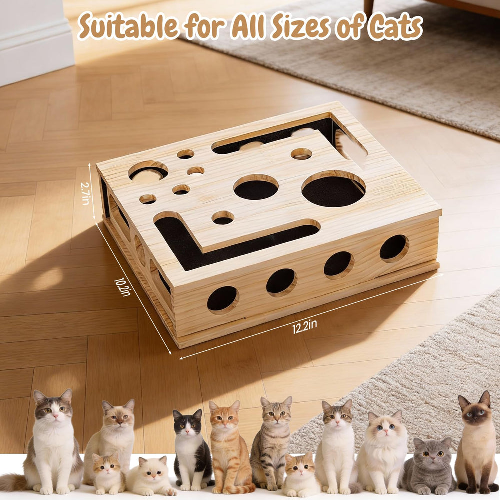 The Loojzz Cat Nail File Scratch Enrichment Box helps protect furniture by offering a dedicated scratching surface.
