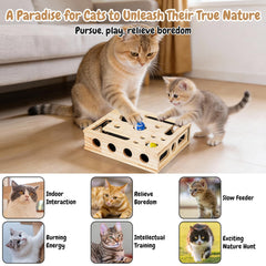 The Loojzz Cat Nail File Scratch Enrichment Box includes sandpaper inside for gentle nail filing.