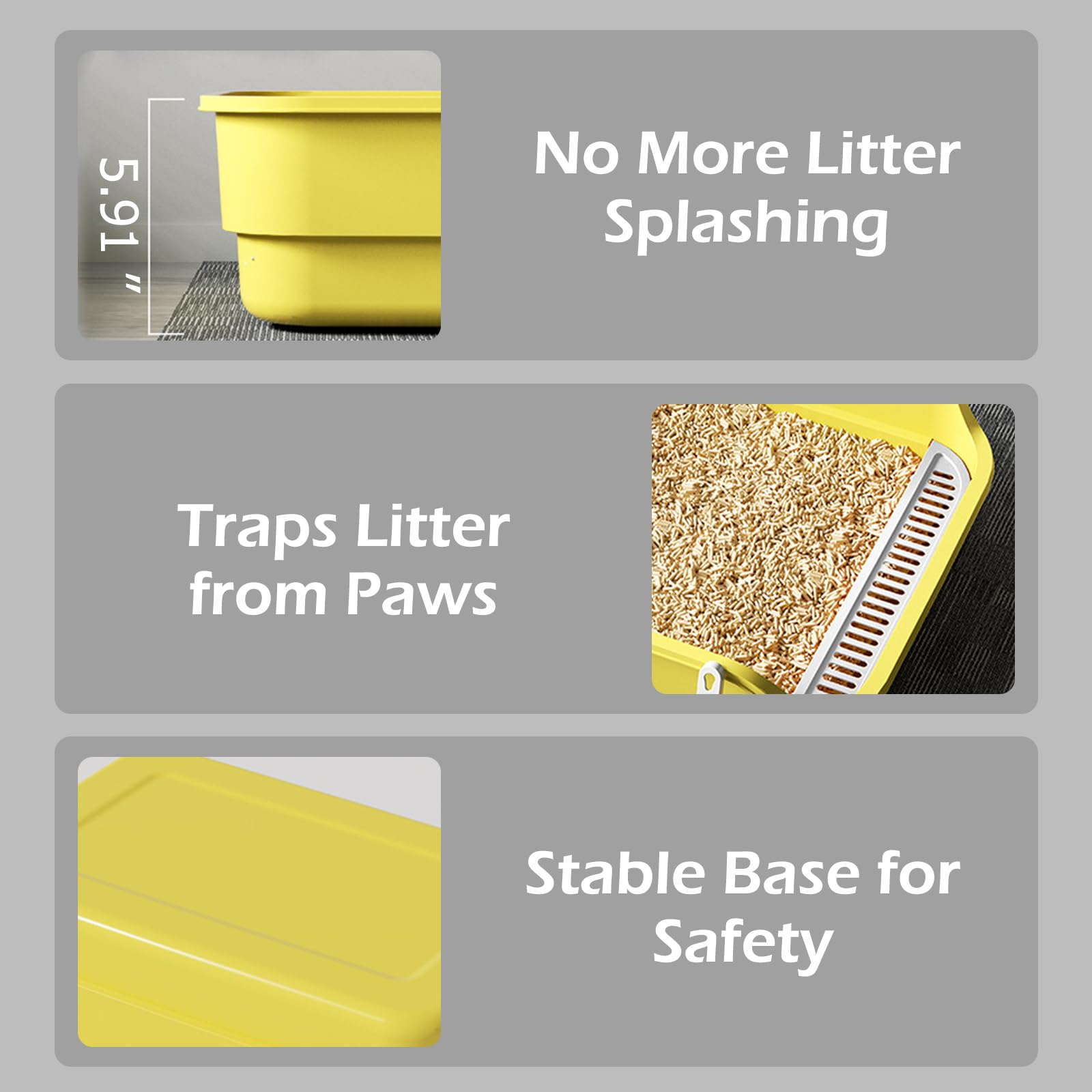 LoopTime Extea durable plastic litter box built for long-lasting indoor use.