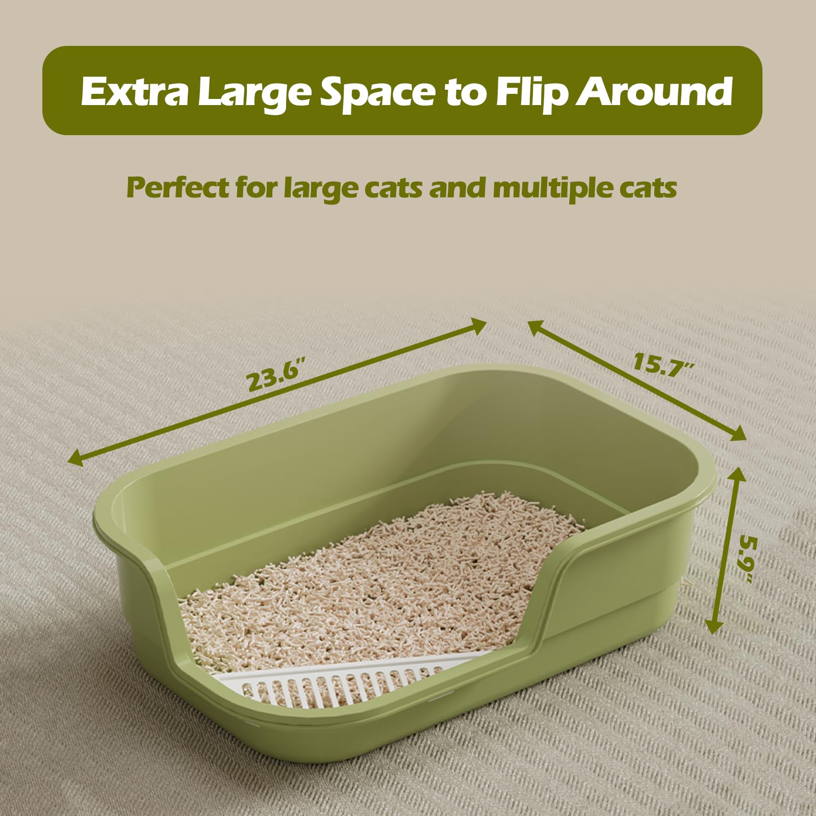 LoopTime grey extra large litter box ideal for busy households
