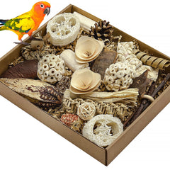 LOPERDEVE Nature Color Foraging Box opened for engaging foraging and shredding.