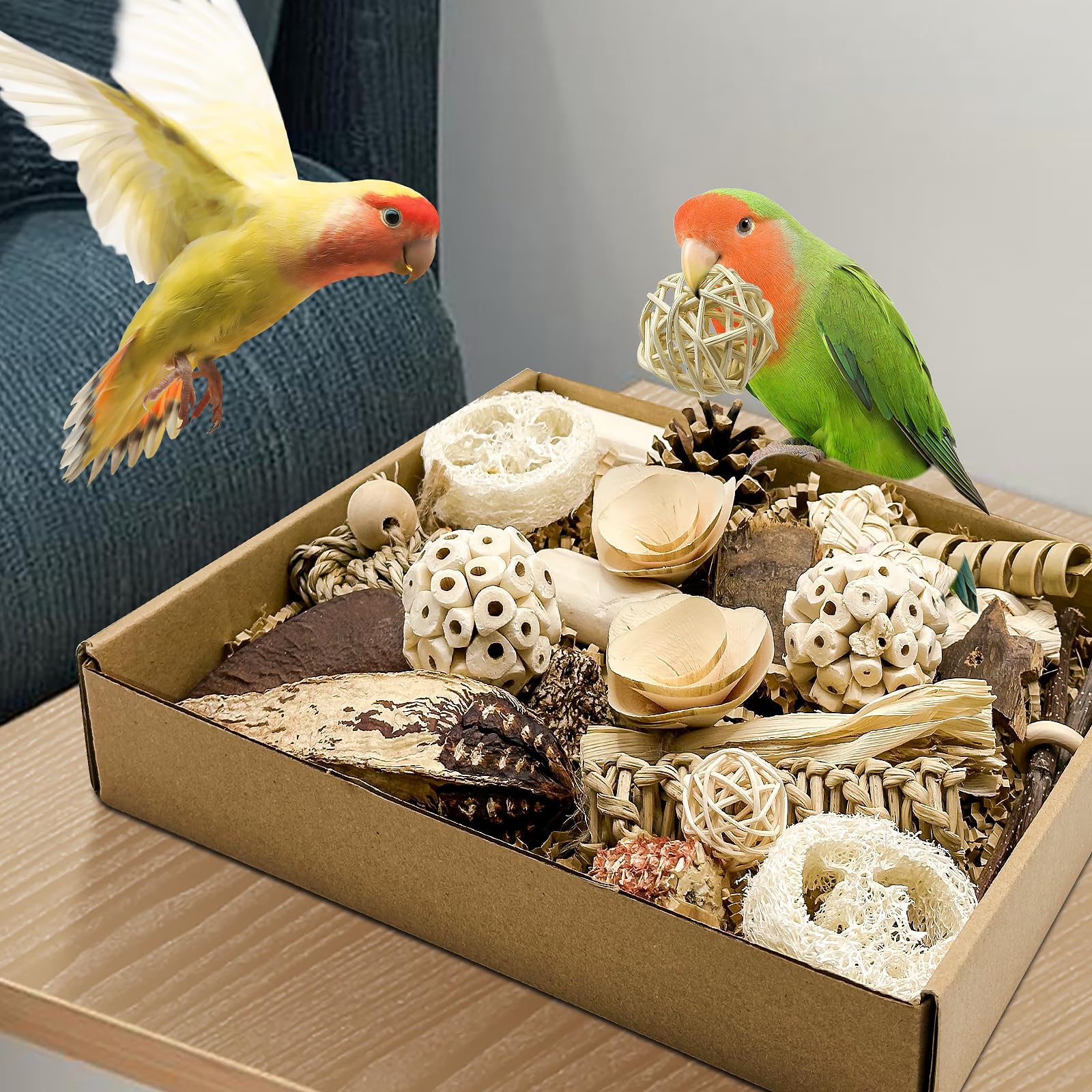 LOPERDEVE Nature Color natural materials like sola balls in use.