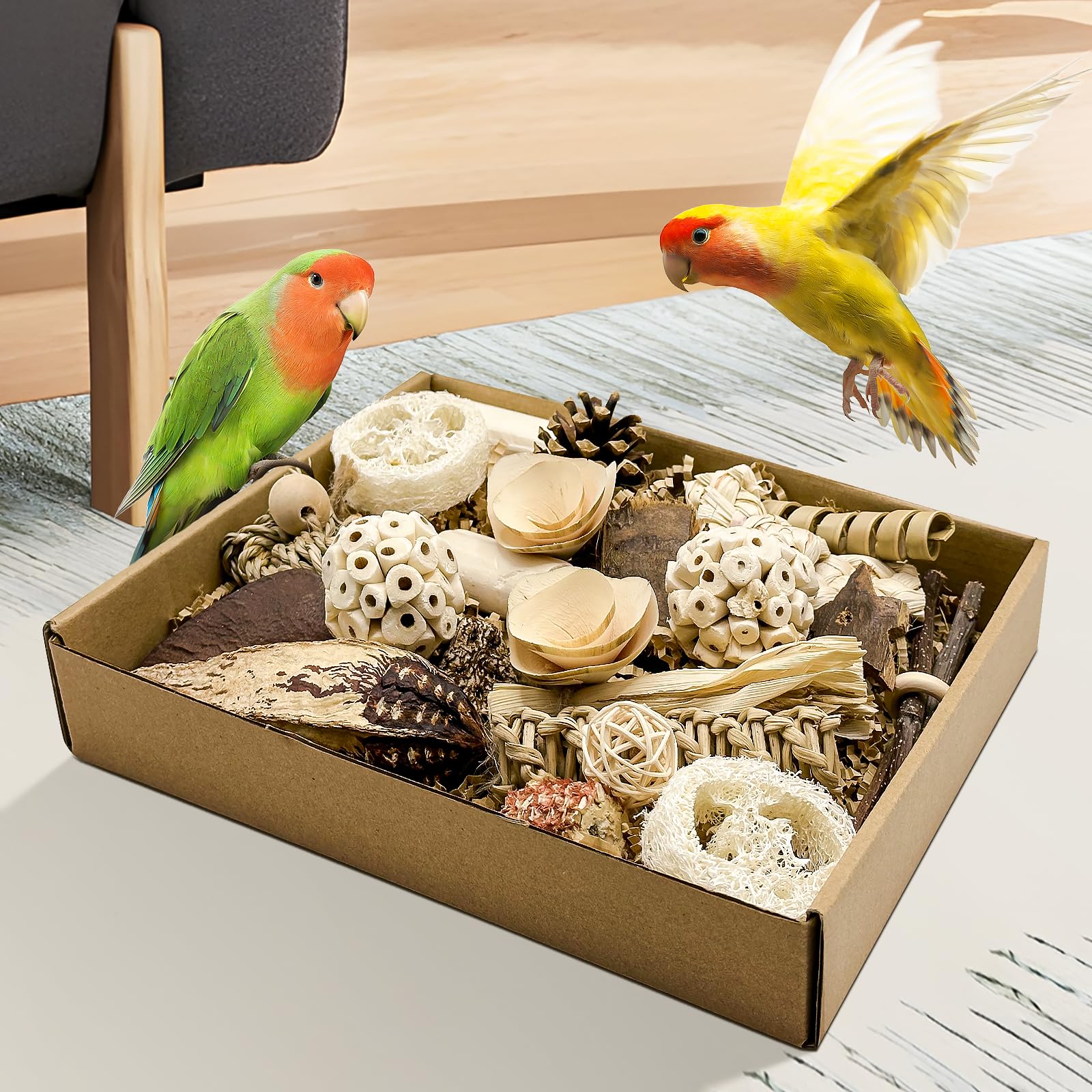LOPERDEVE Nature Color toy inside setup encourages chewing and exploration.