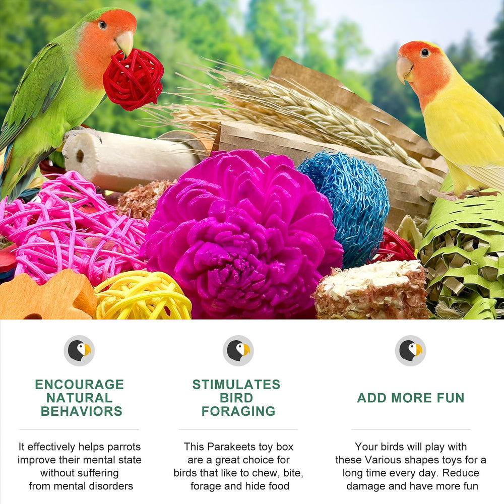 LOPERDEVE small-bird toy engaging cockatiels and lovebirds.