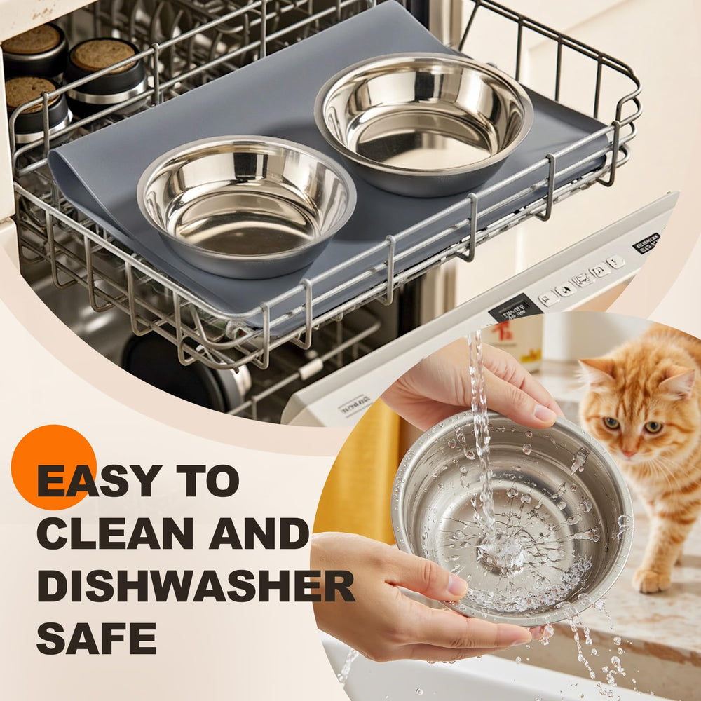 Loplurea dishwasher-safe cat bowls for quick cleaning