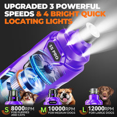 LOPSIC 3-speed control for precise nail grinding on any dog size