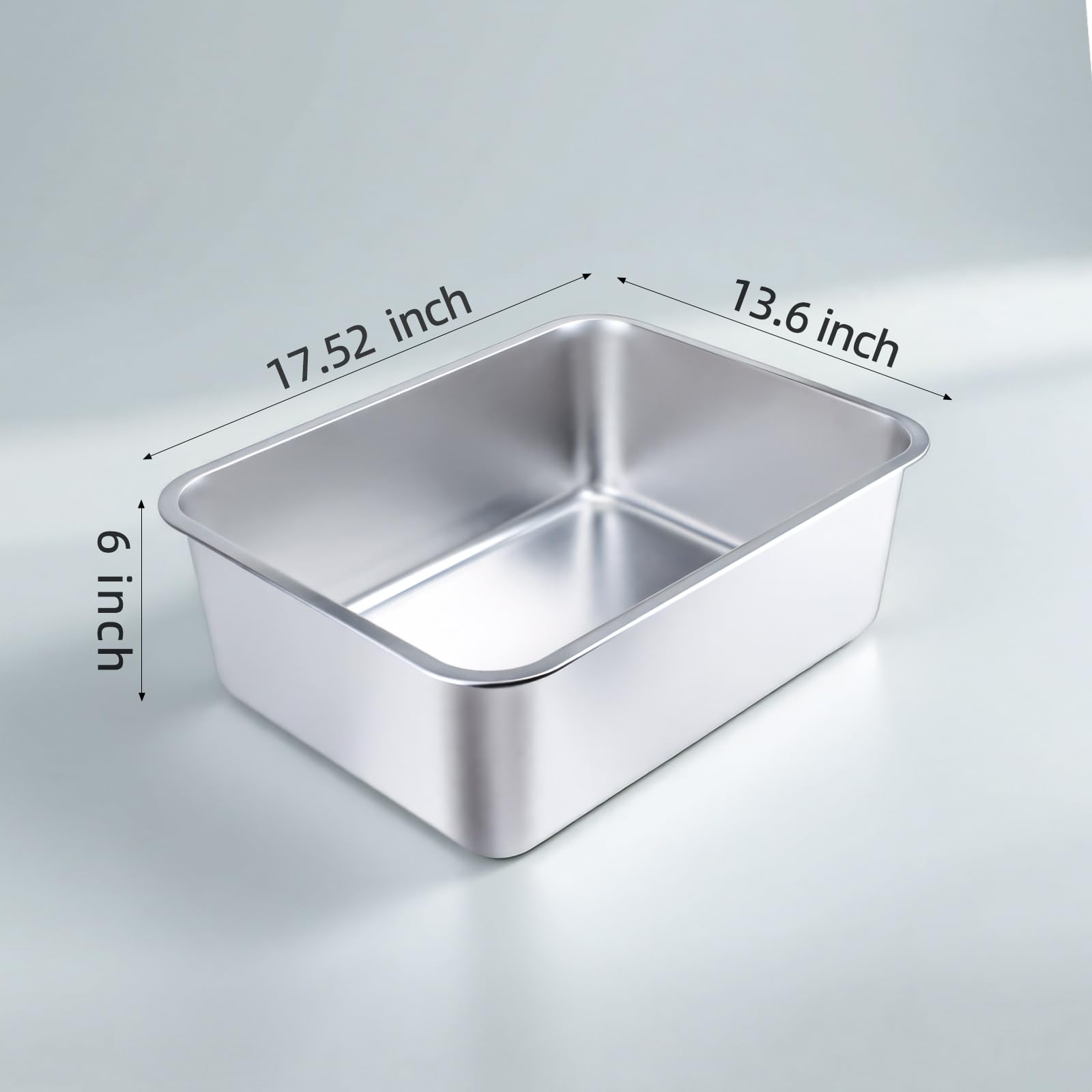 LOPYK stainless steel cat litter box multi use for pets or tub purposes.