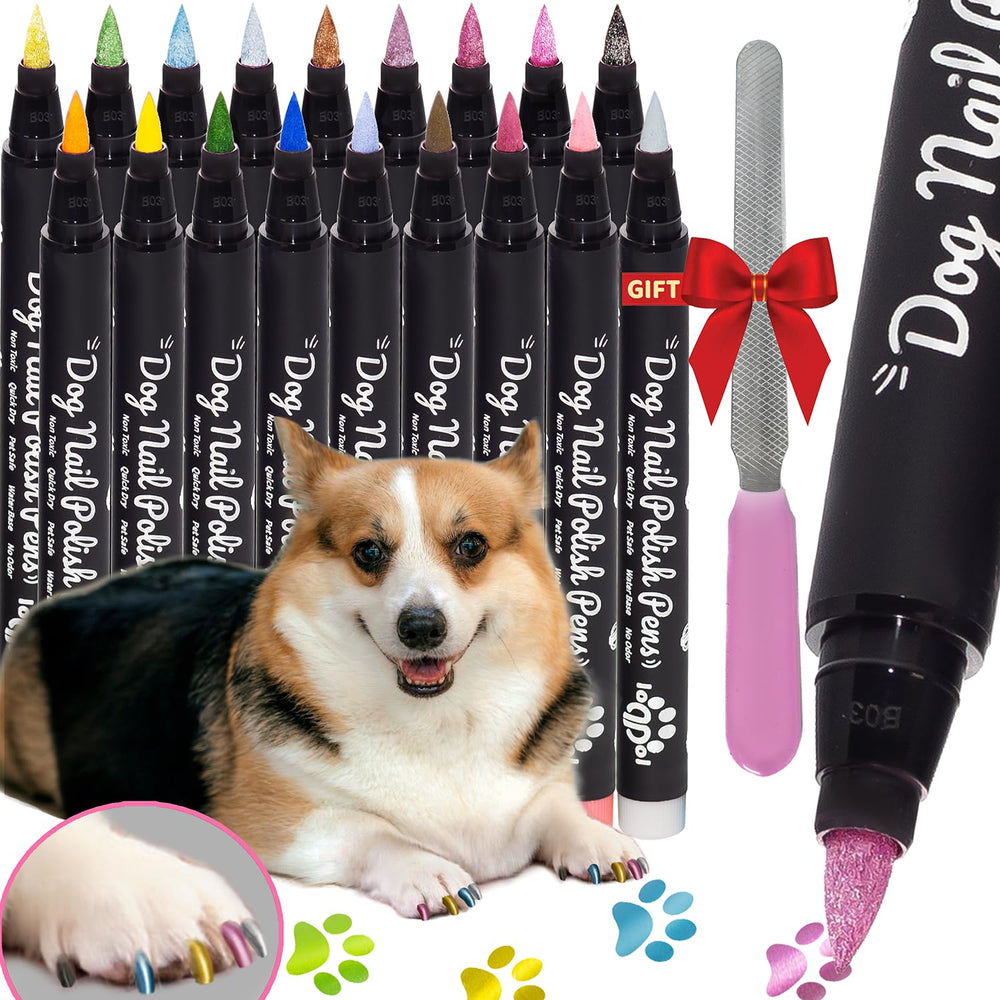 Loqpol 18 colors swatches: vibrant metallic and matte finishes for dogs