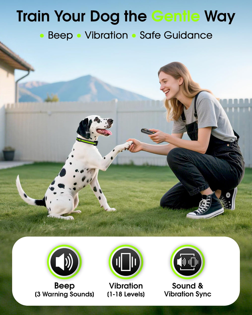 LORDSBABY 3300ft range collar enabling training across yard and park